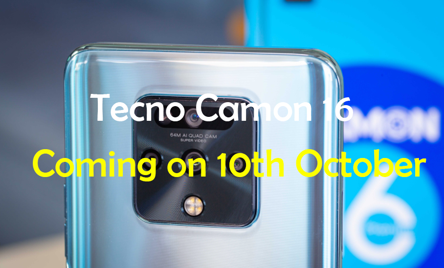 Tecno Camon 16 arriving in India on 10th October 2020