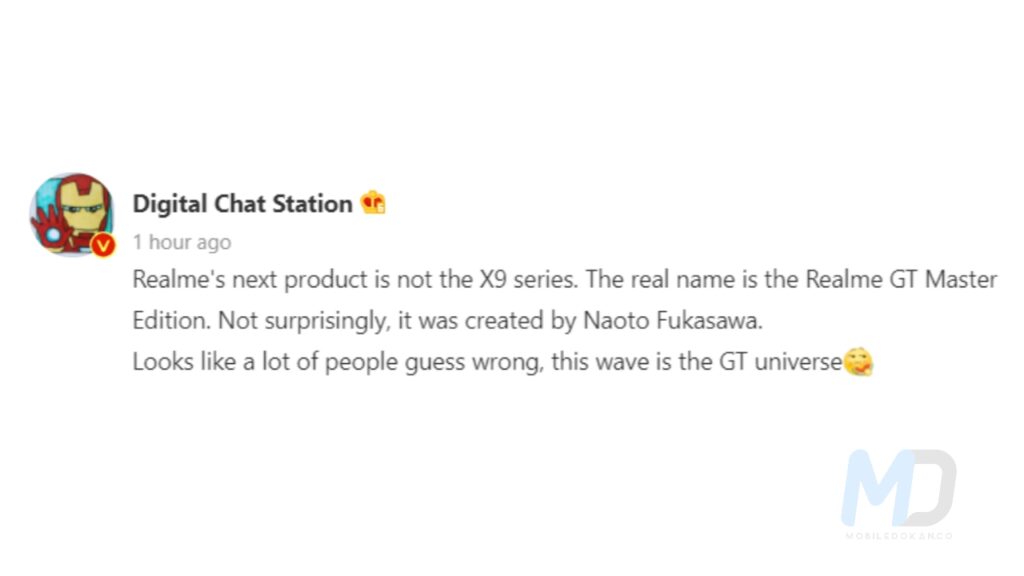 Realme GT Master Edition in process