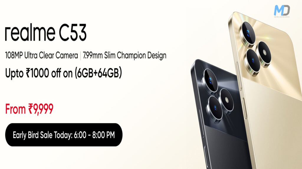 Realme C53 Indian variant  pricing