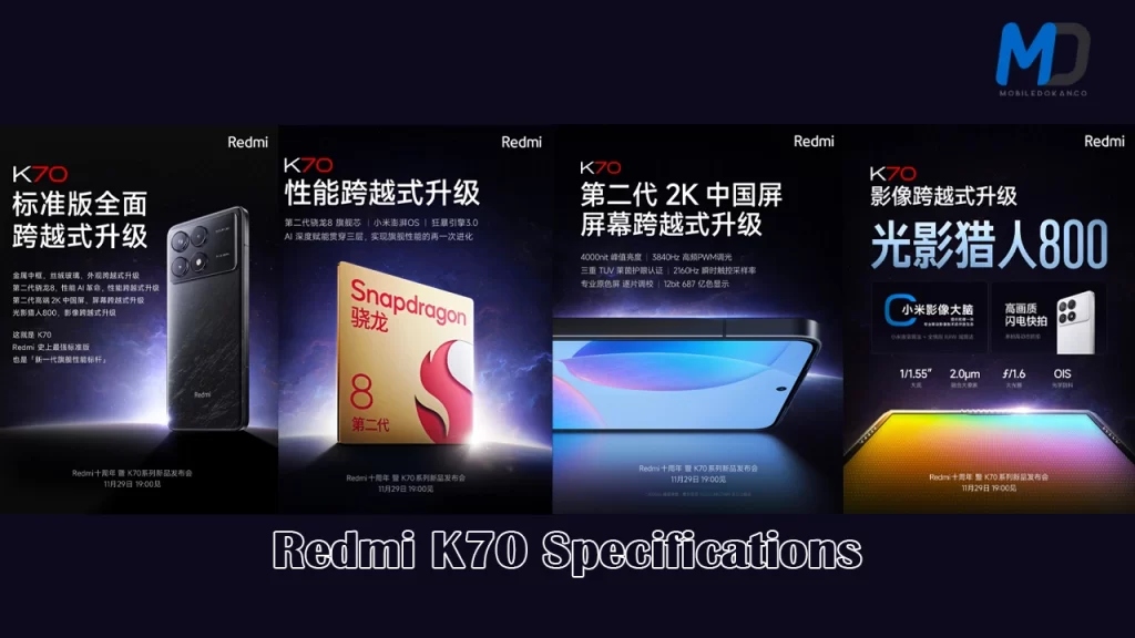 Redmi K70 Specifications