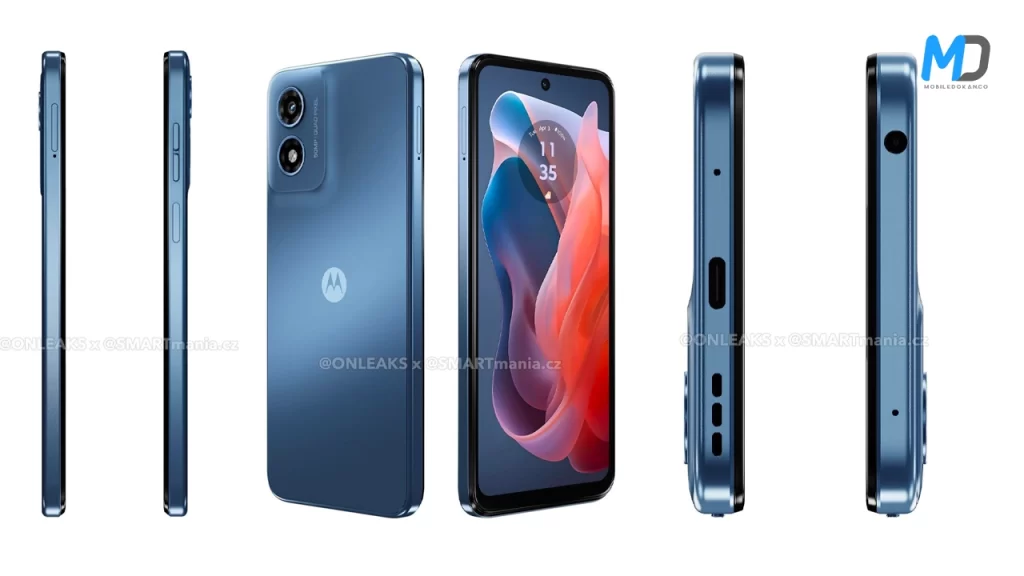 Motorola Moto G Play (2024) renders from various angles