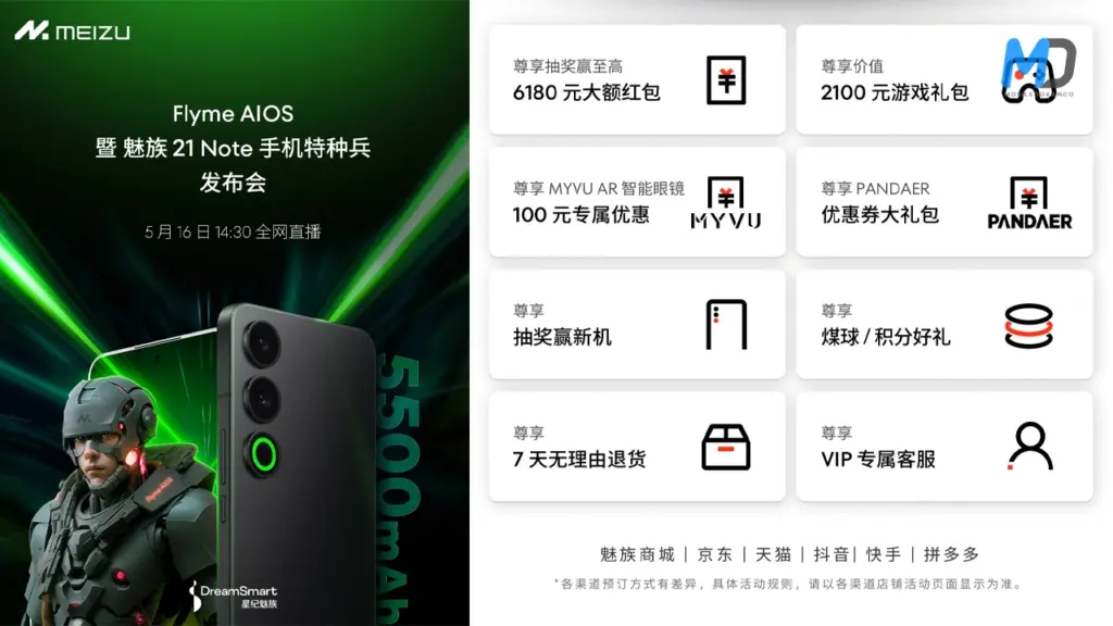 Meizu 21 Note specifications