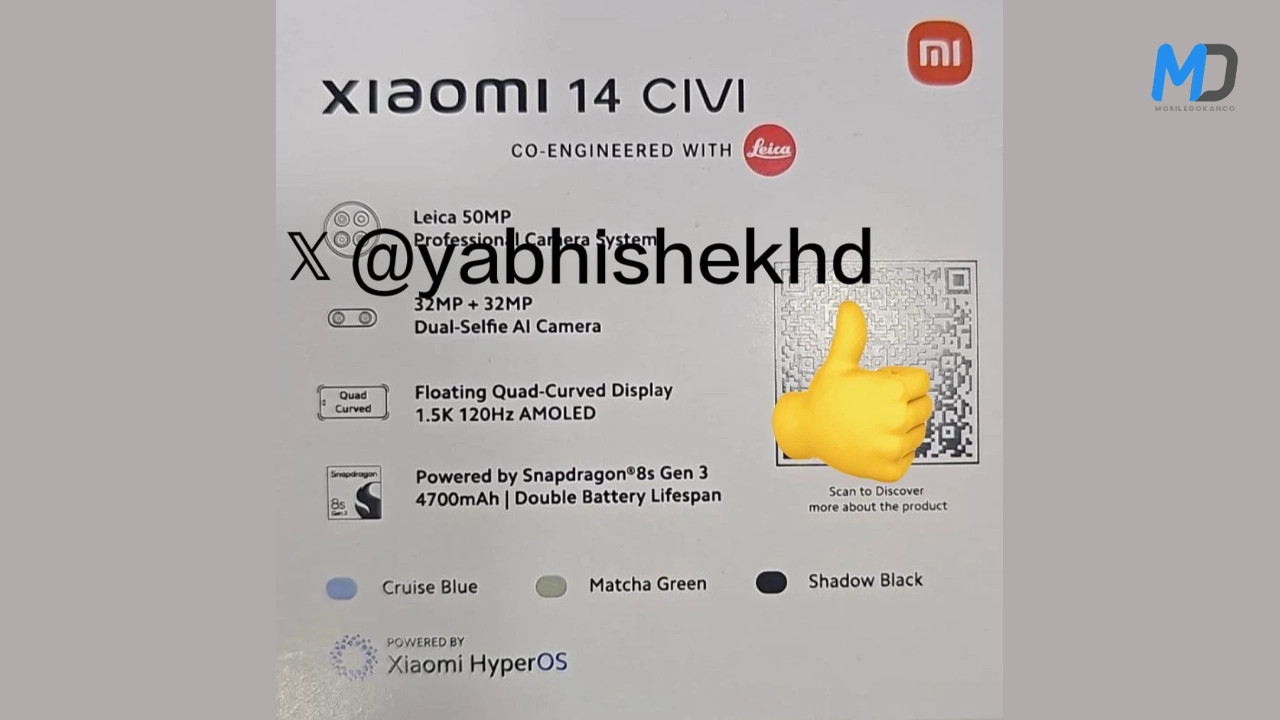 Xiaomi 14 Civi to launch in India on 12 June, leaked retail box reveals key specs