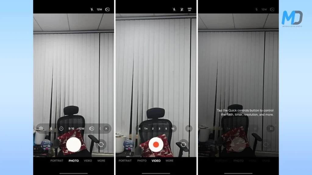 Camera UX changing features