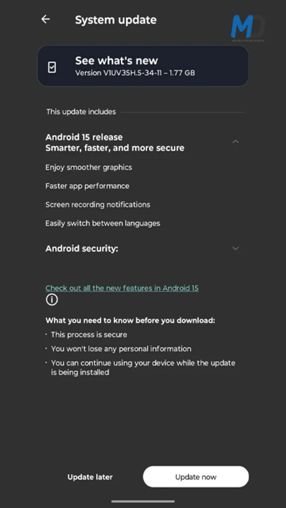 Motorola Moto G35 5G Andoid 15 update details-1