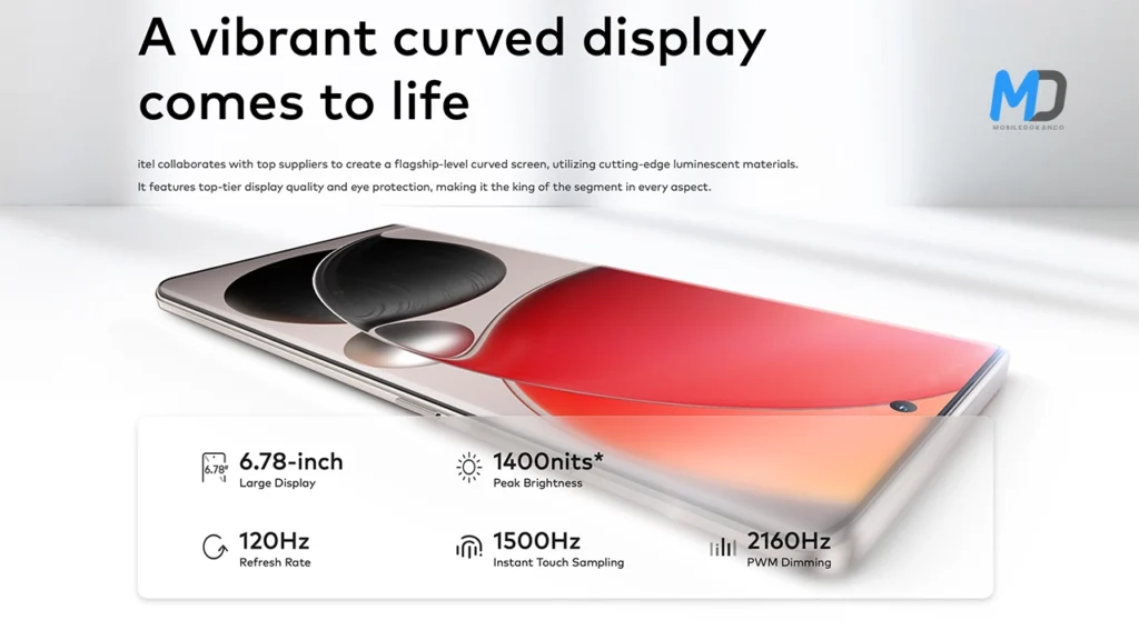 6.78-inch, 120Hz Curved display